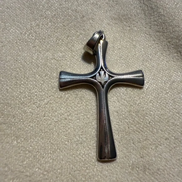 Retired James Avery Sterling Silver Descending Dove Serenity Cross Pendant EUC - Picture 7 of 14